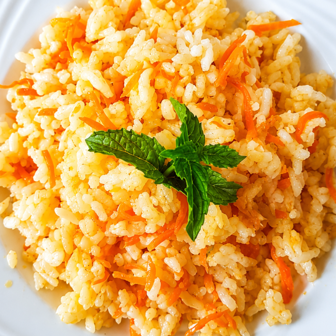 Porção de Arroz de Cenoura
